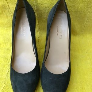 Talbots Gray Suede High Heel Pumps, Size 8.5